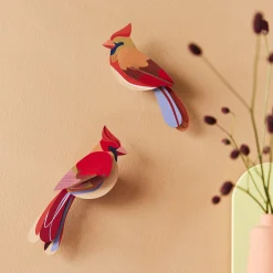 DIY Garden Bird Wall Art Kits - Cardinals