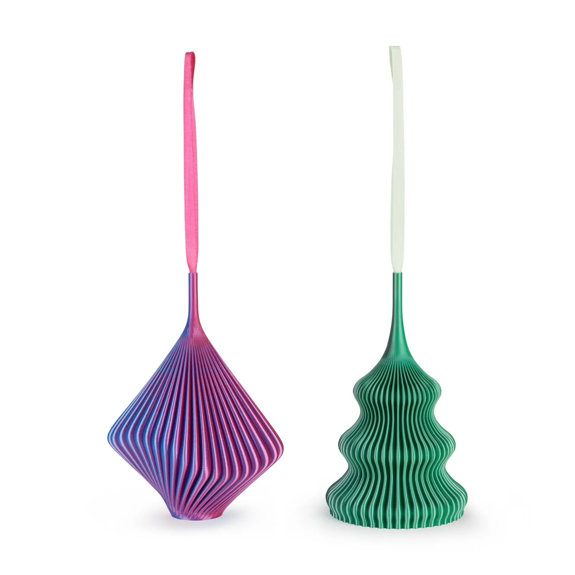 3D-Printed Holiday Ornaments - Set of 2