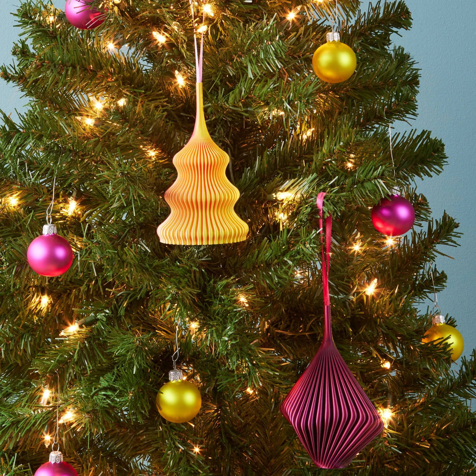 3D-Printed Holiday Ornaments - Set of 2