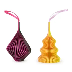 3D-Printed Holiday Ornaments - Set of 2