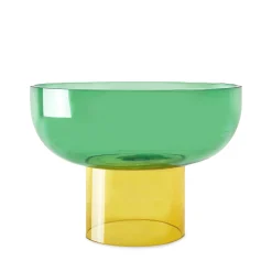 Dual Color Glass Fruit Bowl