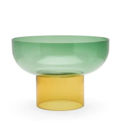 Dual Color Glass Fruit Bowl