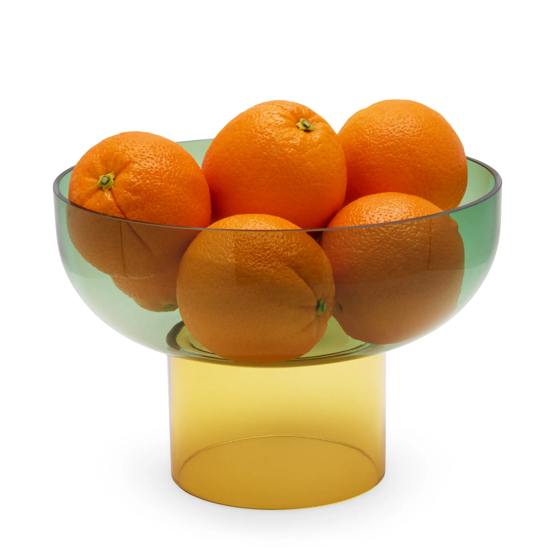 Dual Color Glass Fruit Bowl