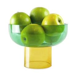 Dual Color Glass Fruit Bowl