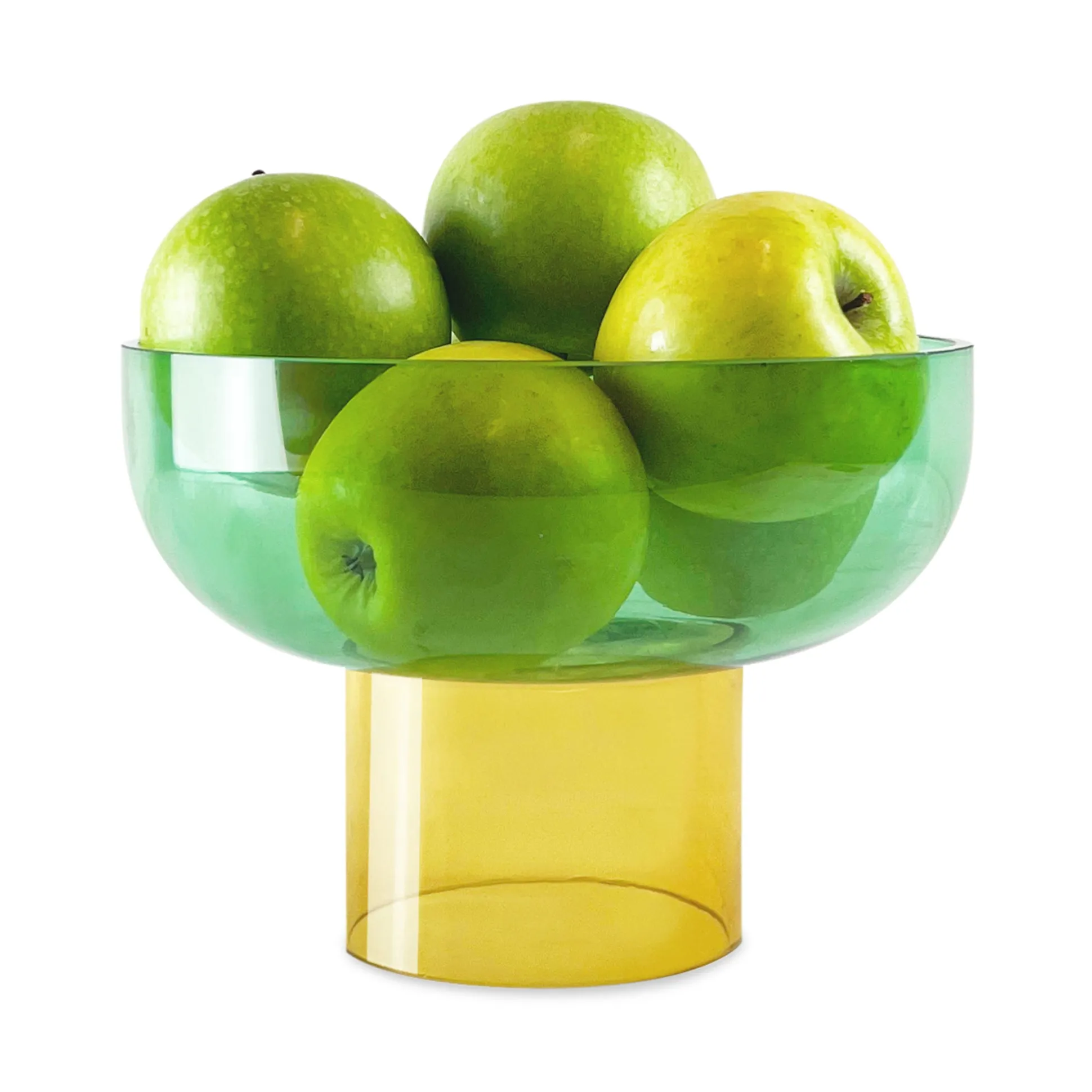 Dual Color Glass Fruit Bowl