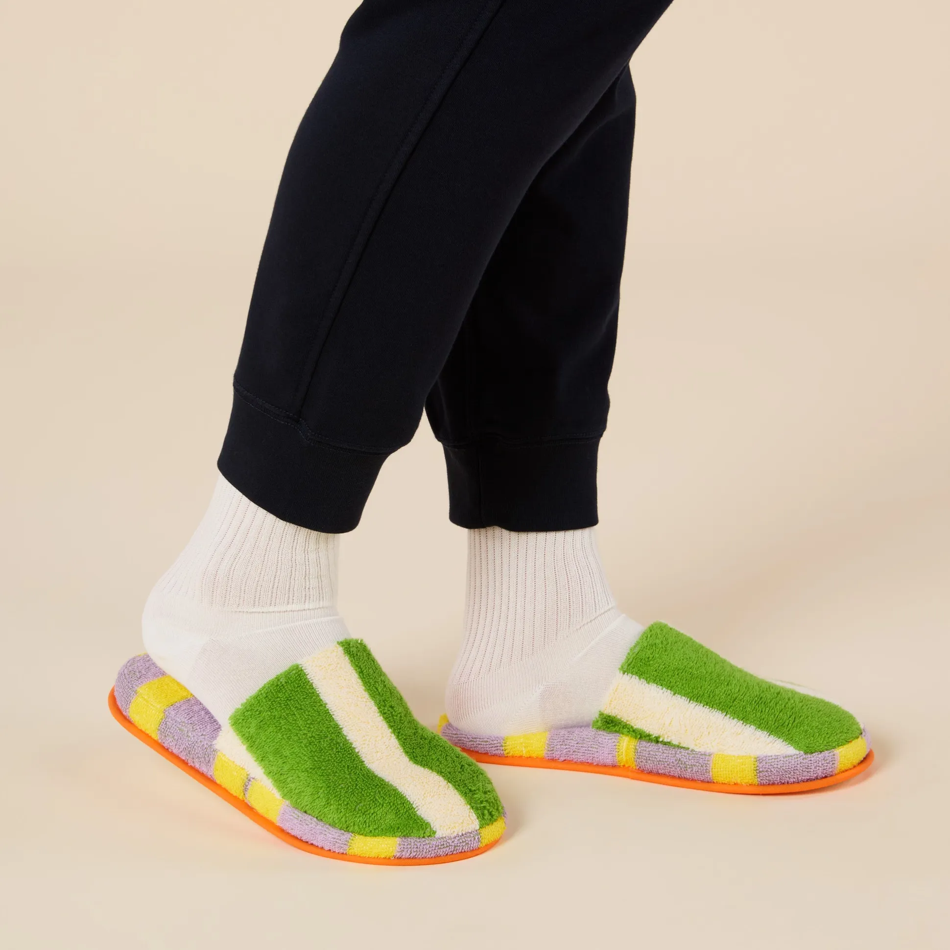 Dusen Dusen Striped Terry Slippers