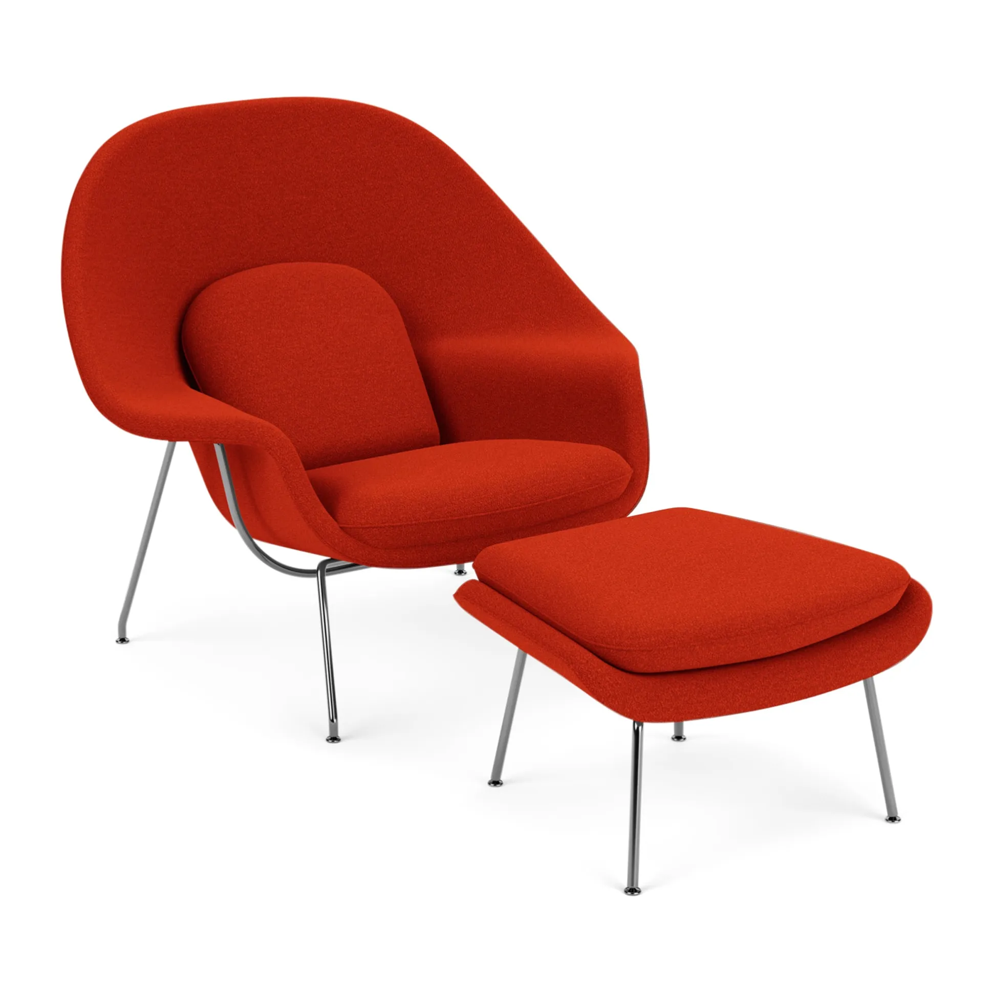 Eero Saarinen Womb Lounge Chair & Ottoman by Knoll