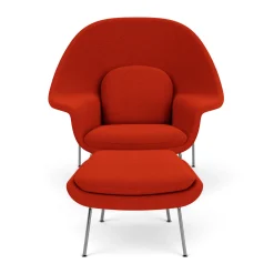 Eero Saarinen Womb Lounge Chair & Ottoman by Knoll