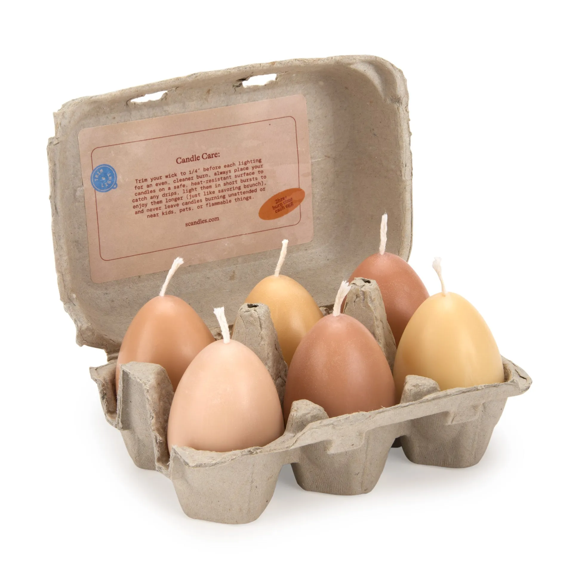 Eggs in a Carton Scented Candles - Set of 6