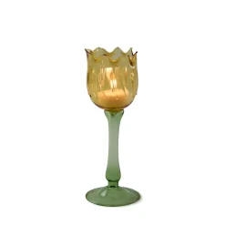 Eternal Blossom Glass Tea Light Holder
