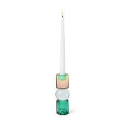 Faceted Crystal Candle Holder