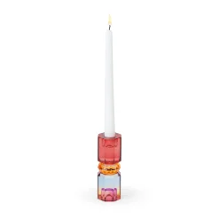 Faceted Crystal Candle Holder