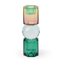 Faceted Crystal Candle Holder