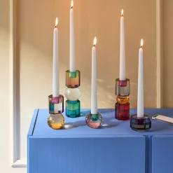 Faceted Crystal Candle Holder