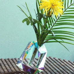 Faceted Crystal Vase - Large