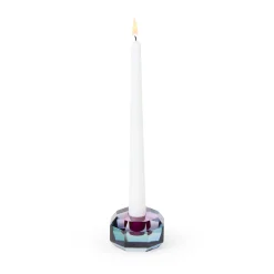 Faceted Octagon Crystal Candleholder
