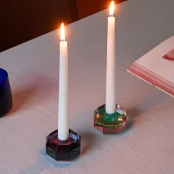 Faceted Octagon Crystal Candleholder