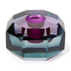 Faceted Octagon Crystal Candleholder