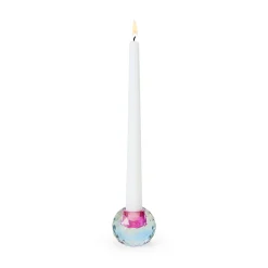 Faceted Orb Crystal Candleholder