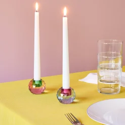 Faceted Orb Crystal Candleholder