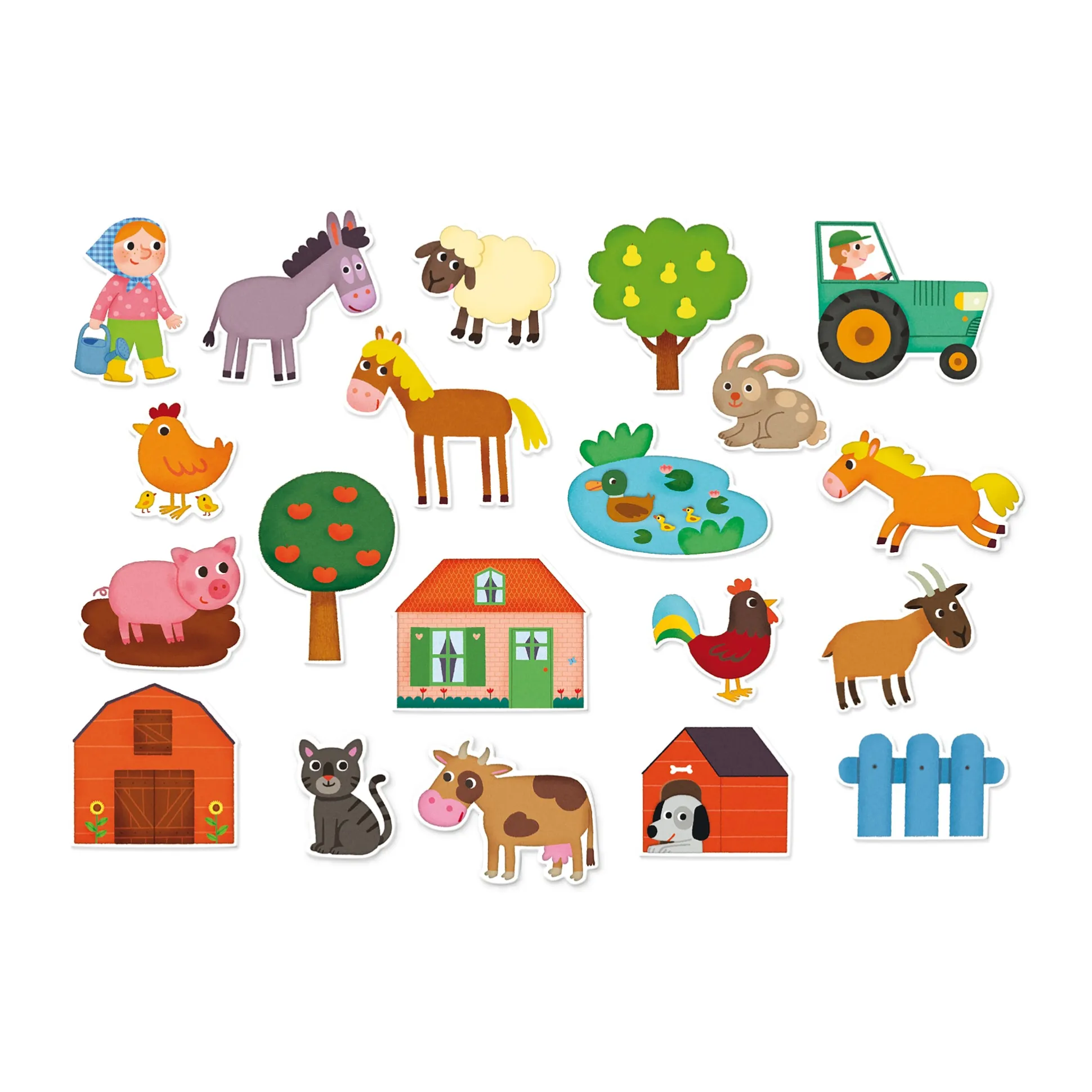 Farm Magnets Toy - Set of 20
