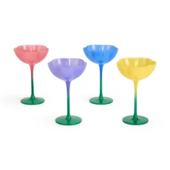 Flower Glass Stemware - Set of 4