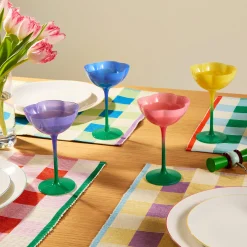 Flower Glass Stemware - Set of 4