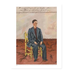 Frida Kahlo Self-Portrait with Cropped Hair Poster - 14 x 11”