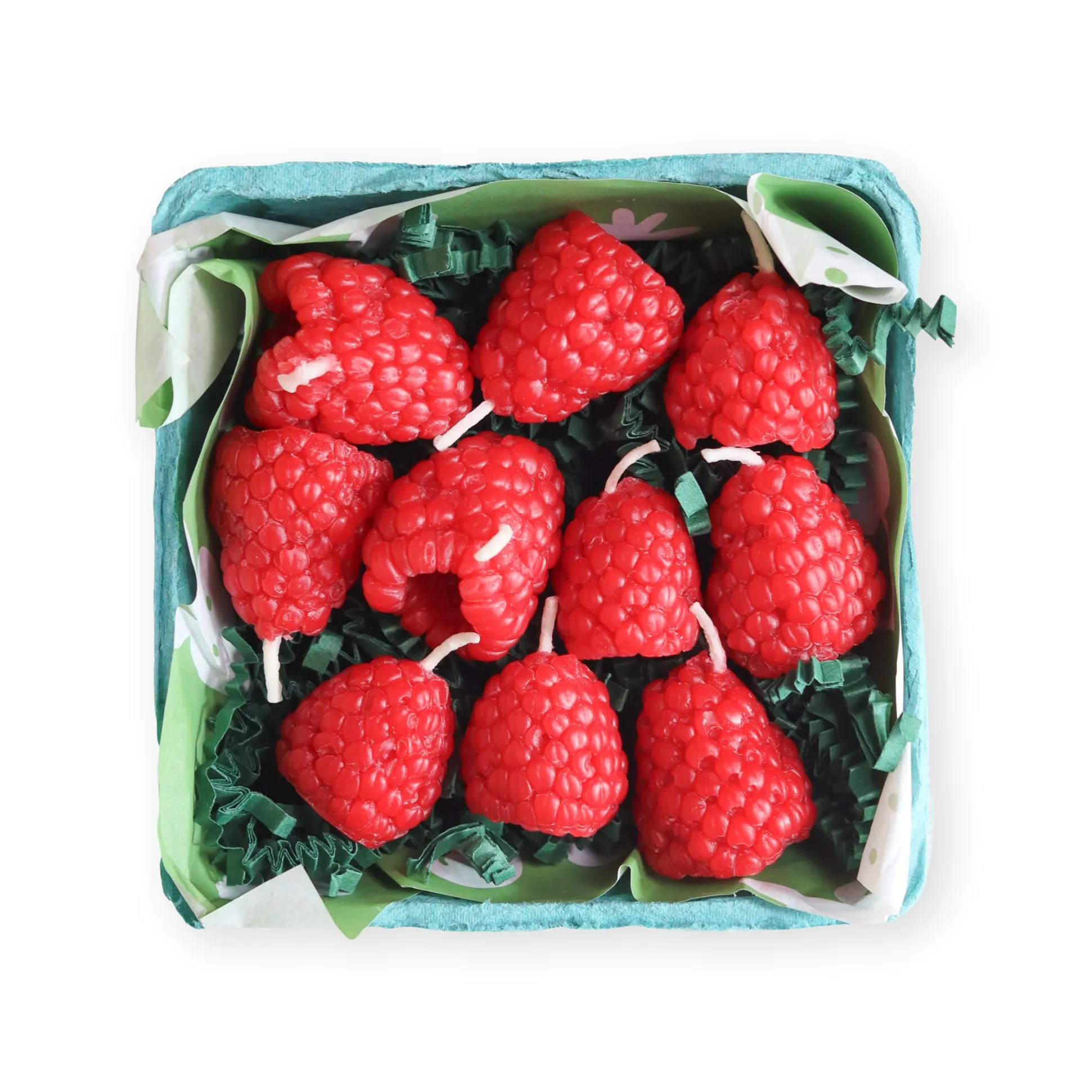 Fruit Beeswax Party Candles - Raspberries S/8
