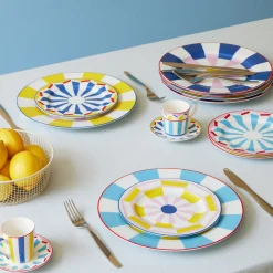 Geocromia Porcelain Dinnerware - Dessert Plate Set of 4