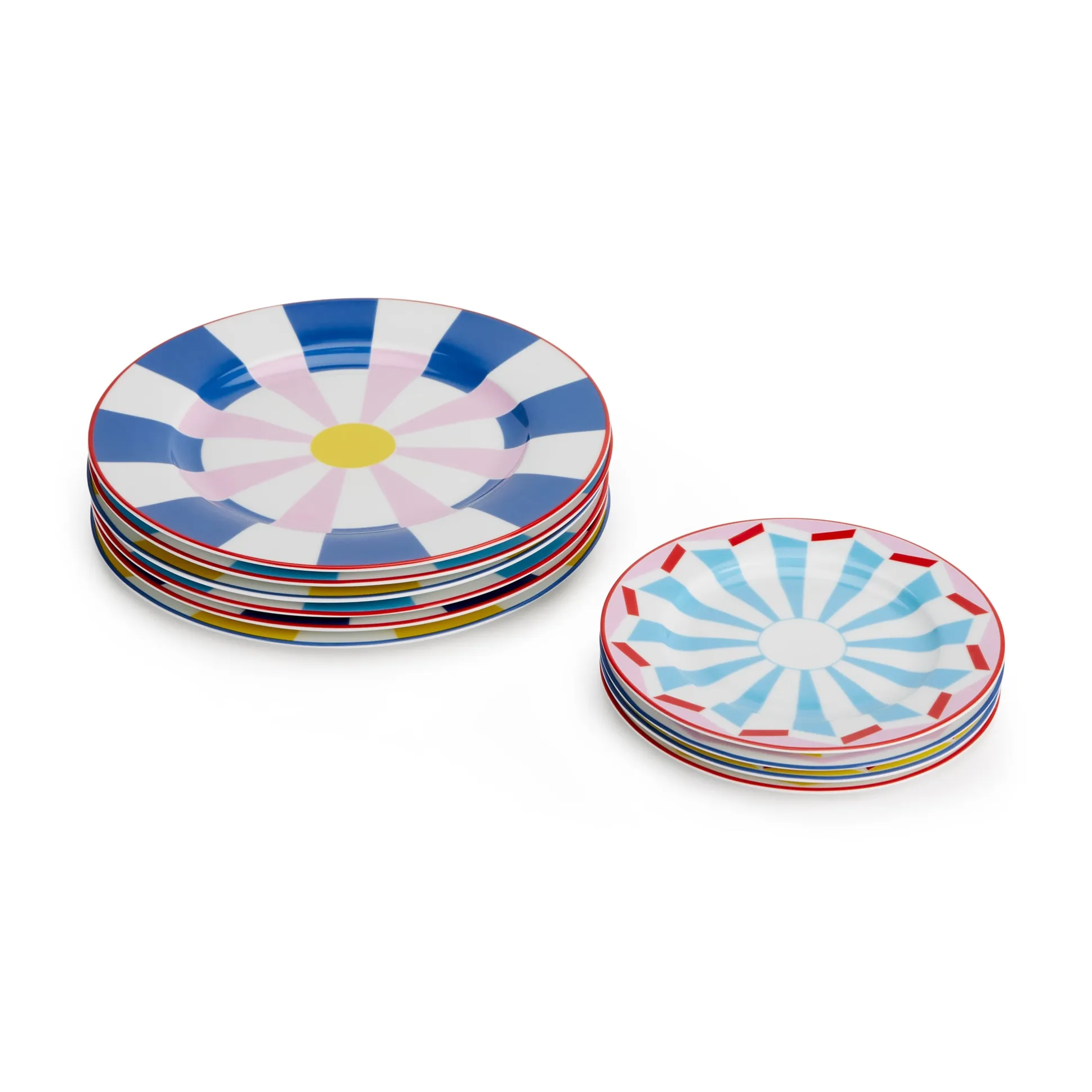 Geocromia Porcelain Dinnerware - Dessert Plate Set of 4