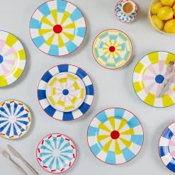 Geocromia Porcelain Dinnerware - Dessert Plate Set of 4