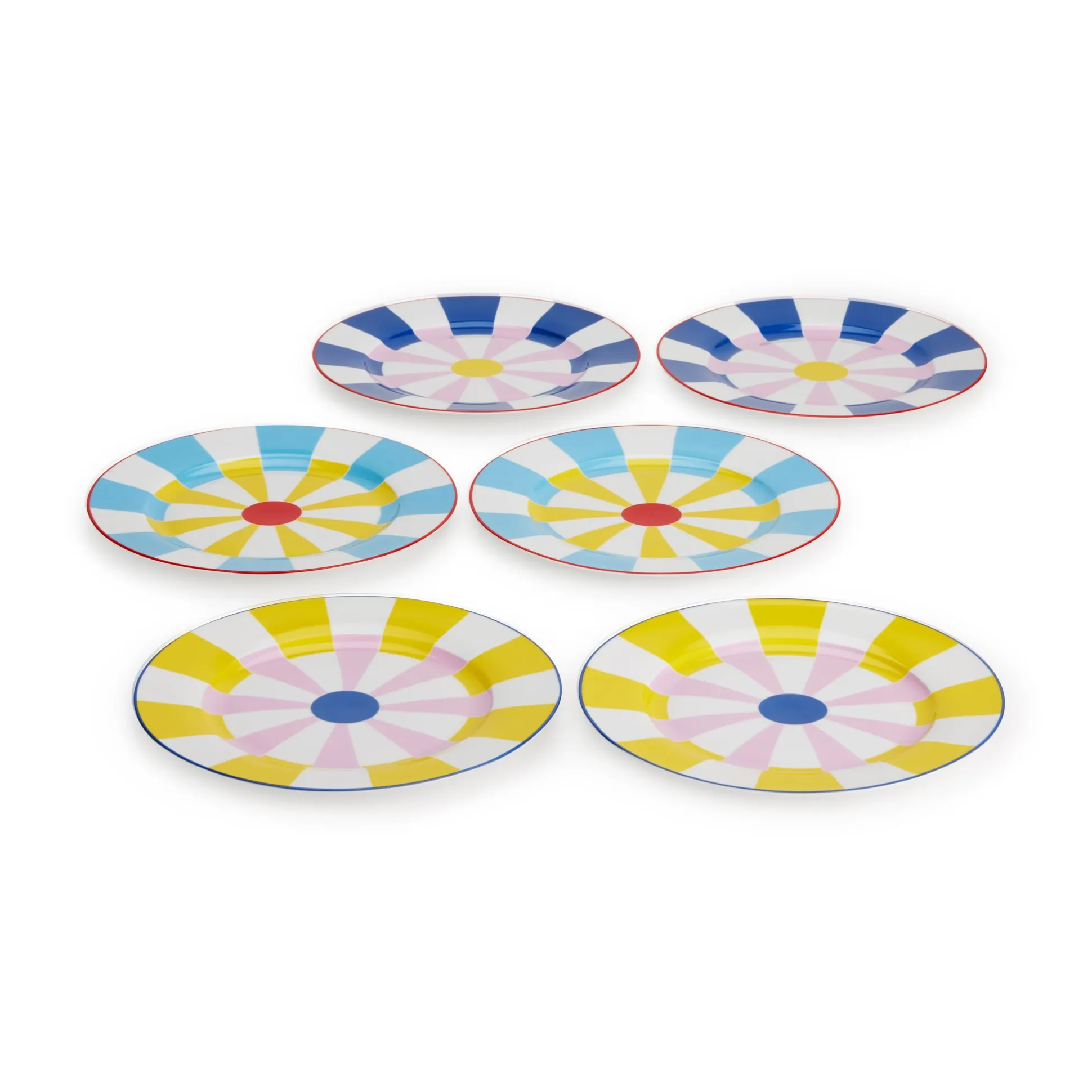 Geocromia Porcelain Dinnerware - Dinner Plate Set of 6