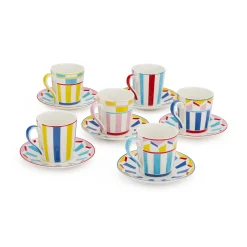 Geocromia Porcelain Dinnerware - Espresso Cup Set of 6
