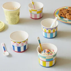 Geocromia Porcelain Dinnerware - Ice Cream Bowl Set of 4