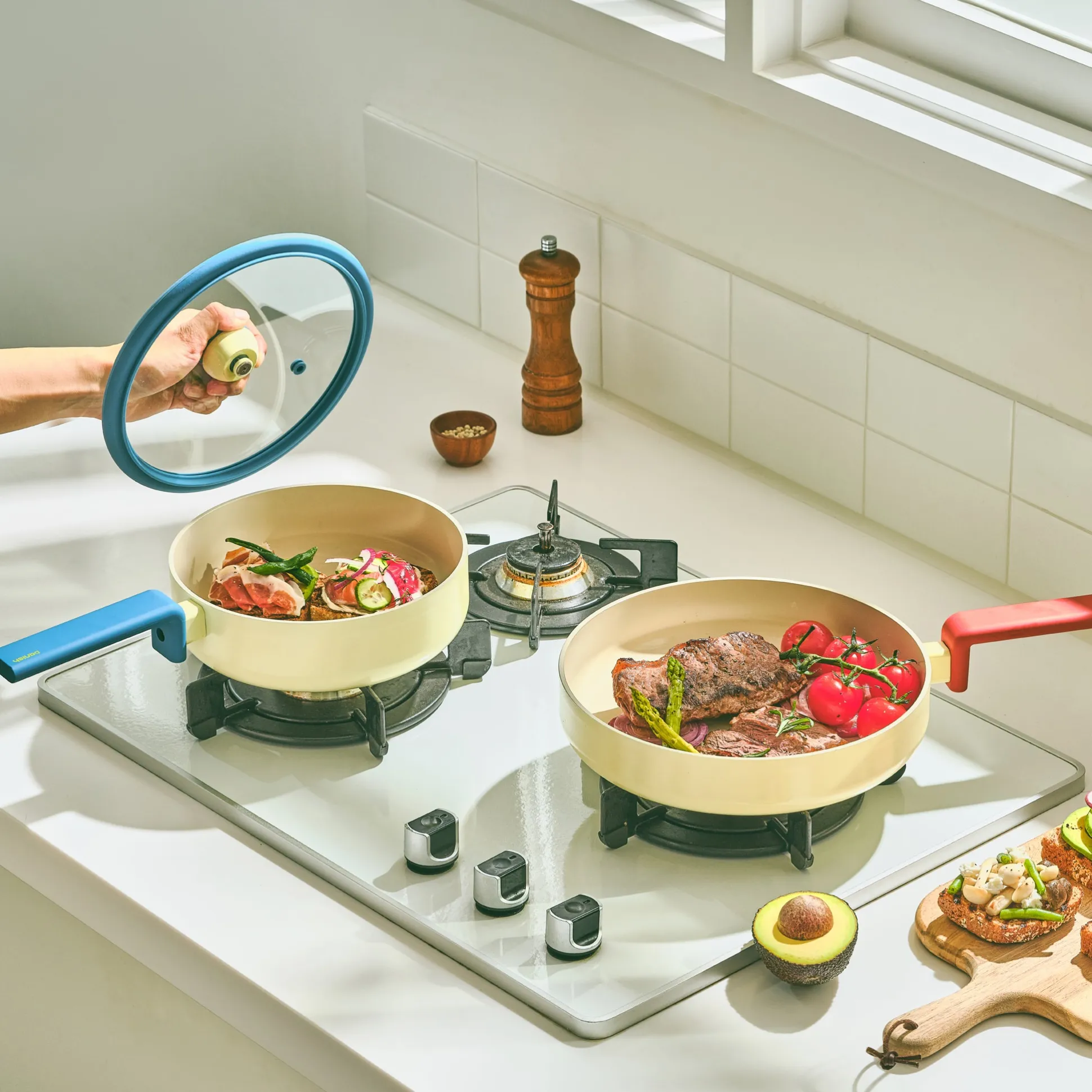 Geometric Non-Stick Cookware