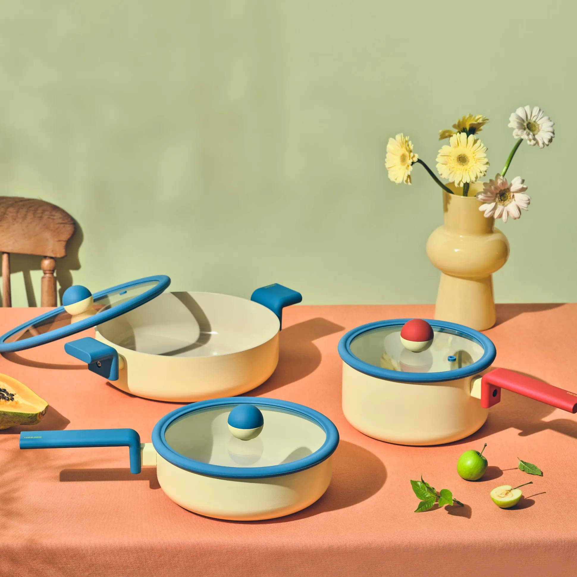 Geometric Non-Stick Cookware