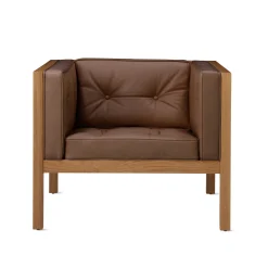 George Nelson Leather Cube Lounge Chair from Herman Miller