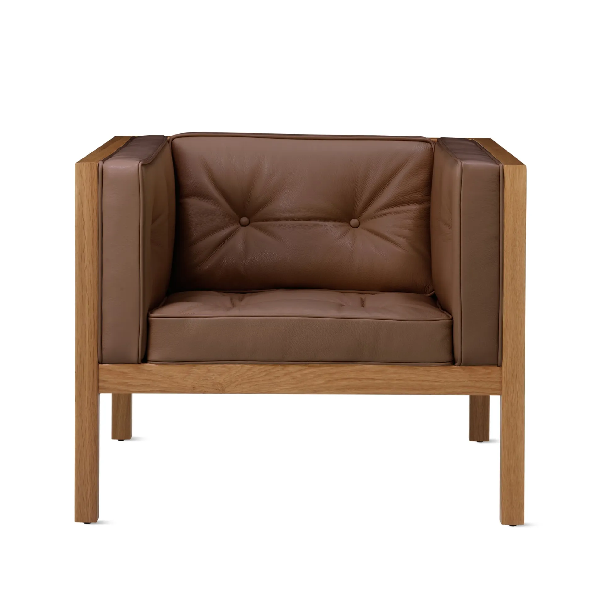 George Nelson Leather Cube Lounge Chair from Herman Miller