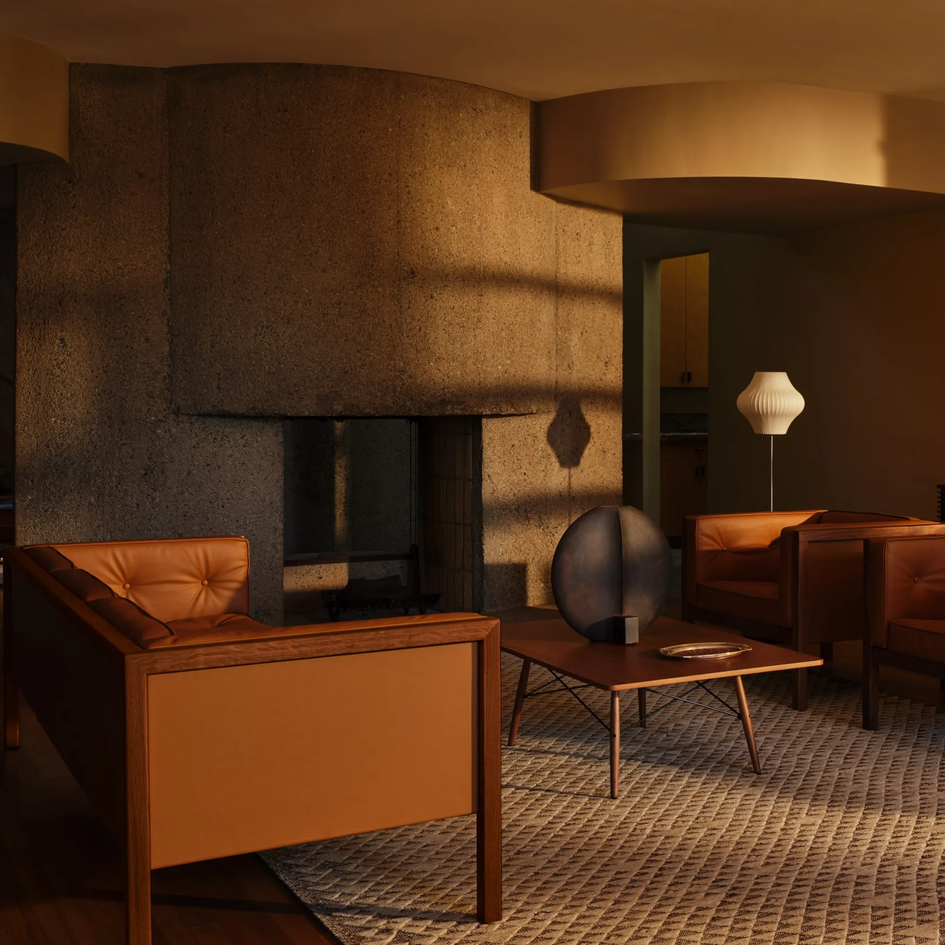 George Nelson Leather Cube Sofa from Herman Miller