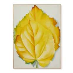 Georgia O’Keeffe 2 Yellow Leaves Framed Poster