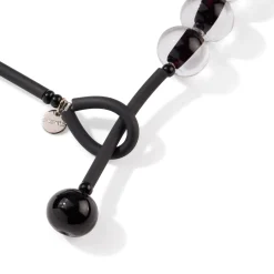 Glass Ball Strip Necklace