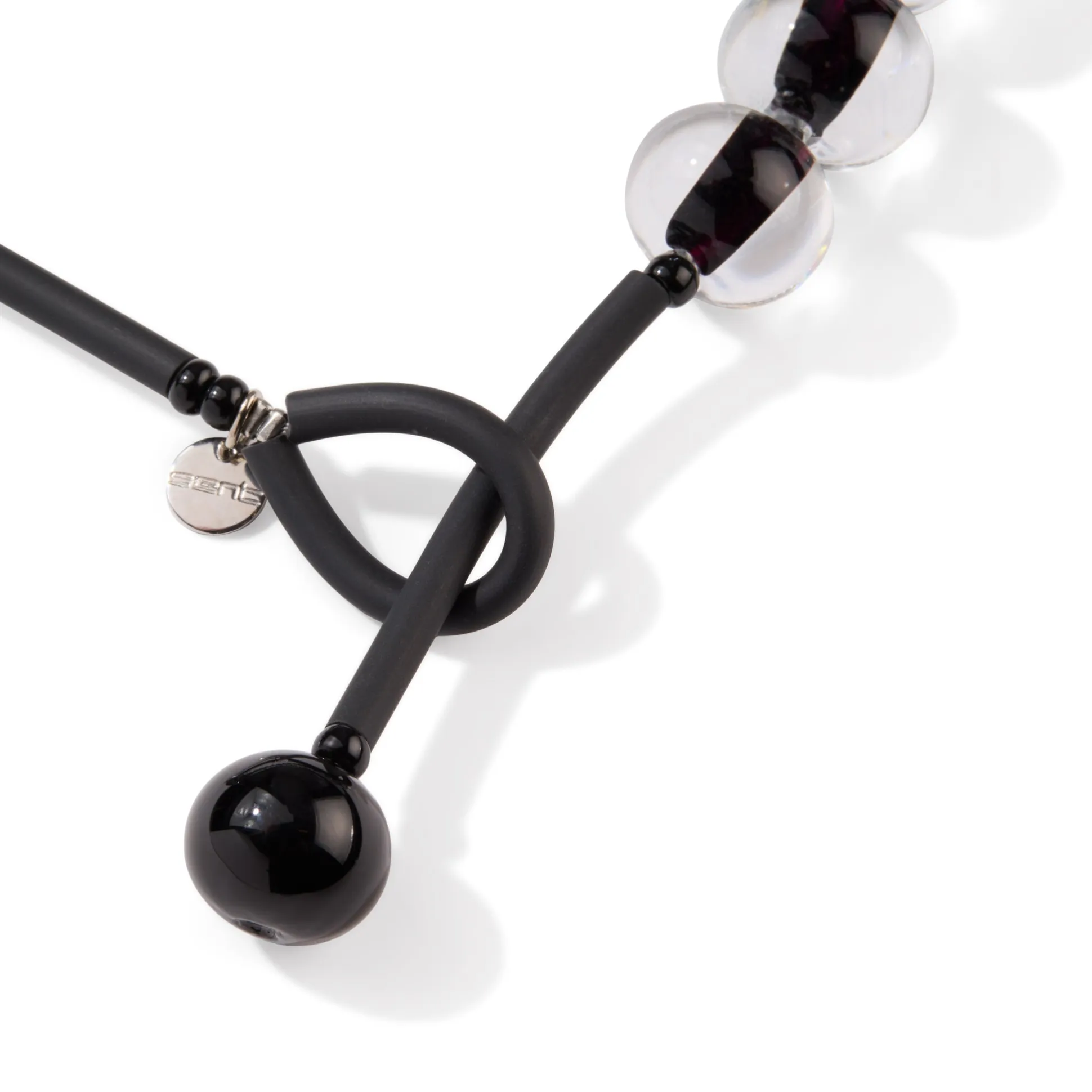 Glass Ball Strip Necklace
