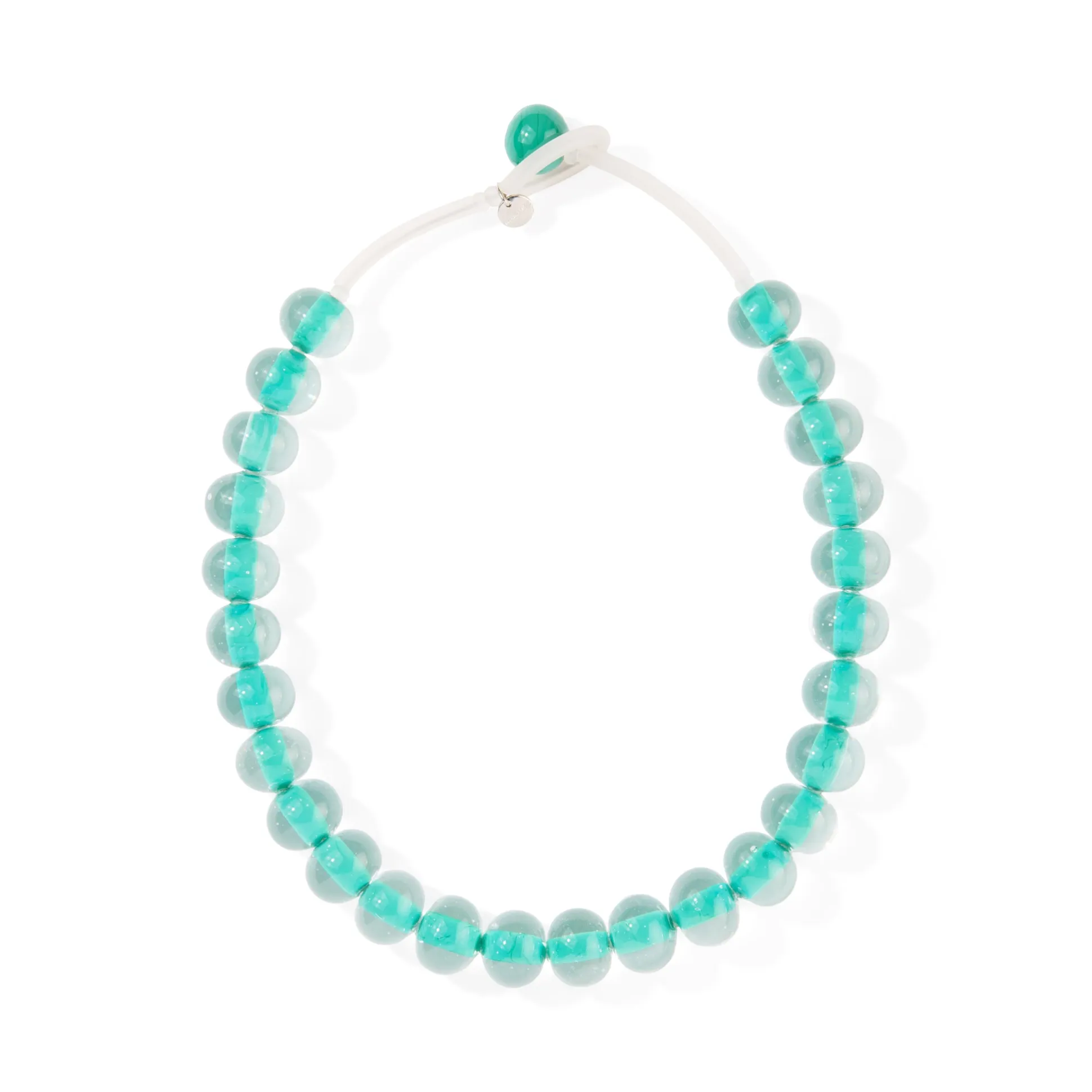 Glass Ball Strip Necklace