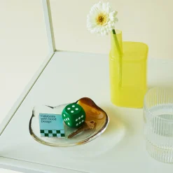 Glass Cat Face Dish