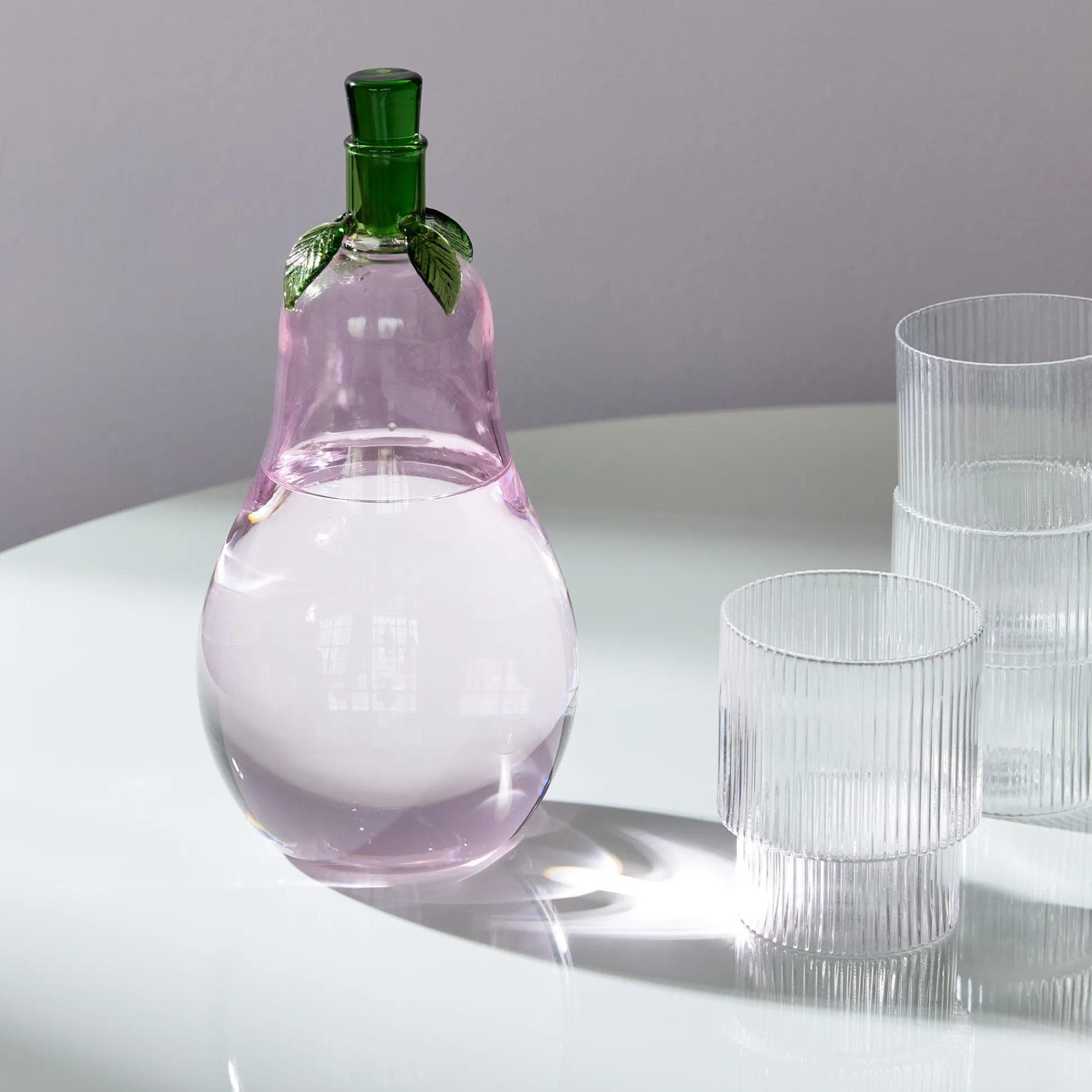 Glass Eggplant Bottle
