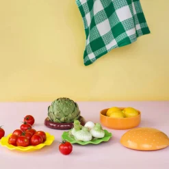 Hamburger Ceramic Stacking Plate Set