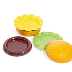Hamburger Ceramic Stacking Plate Set