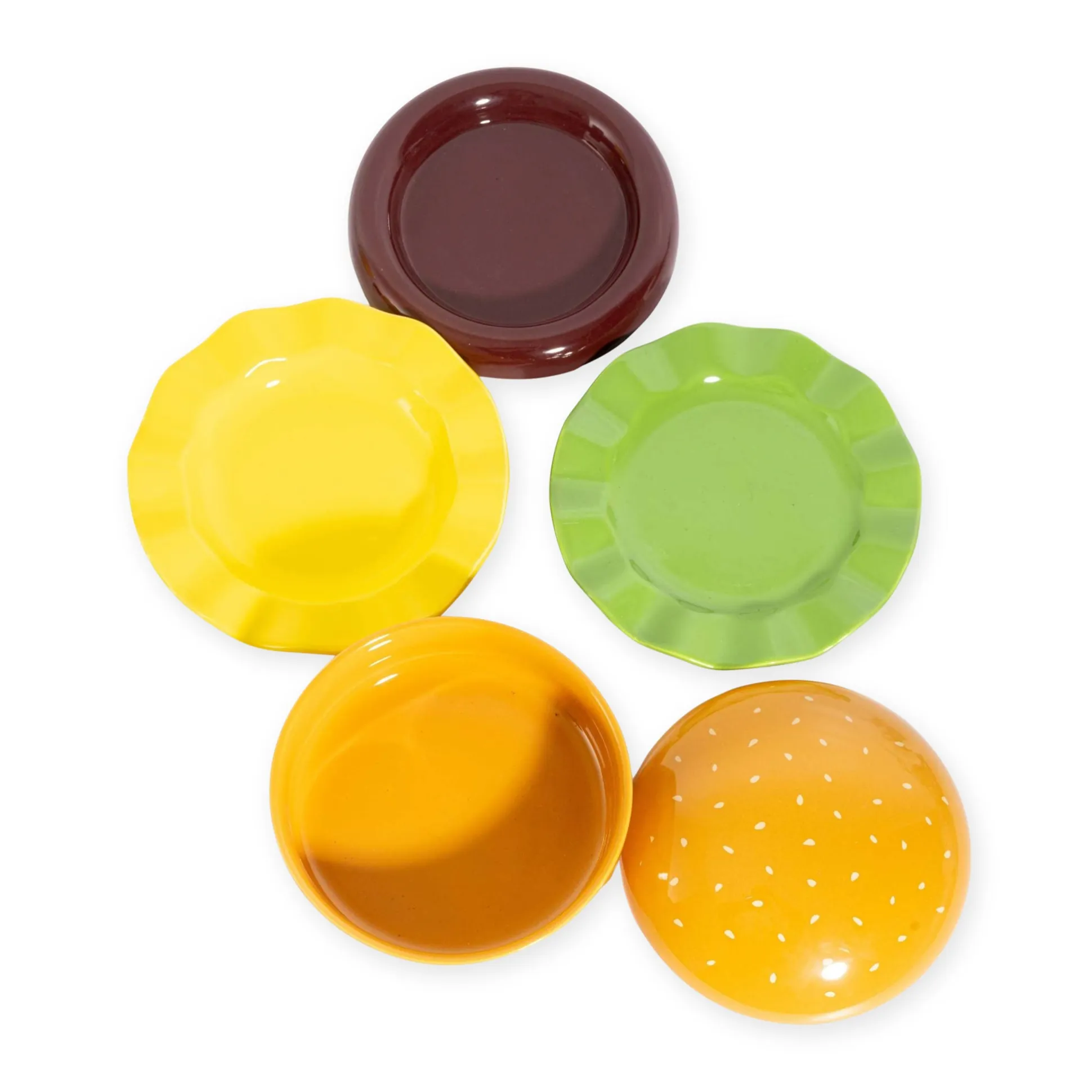 Hamburger Ceramic Stacking Plate Set