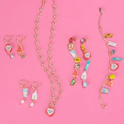 Haricot Vert Crystal Chain NYC Pendant Necklace